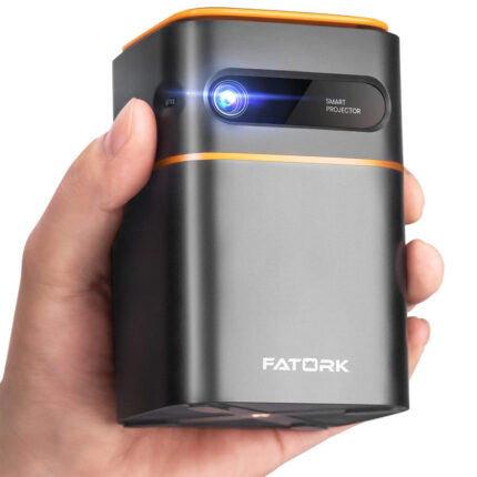 FATORK Mini Projector, 5G WiFi DLP Smart Portable Movie Projectors